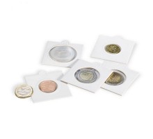 Холдеры для монет 32,5 мм самоклеющиеся белые Leuchtturm