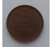 Русская Финляндия 1 пенни 1909 (1122)