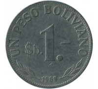 Боливия 1 песо 1968-1980