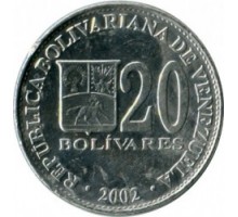 Венесуэла 20 боливаров 2001-2004