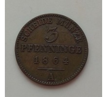 Германия (Пруссия) 3 пфеннига 1864
