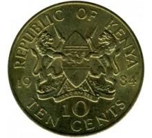 Кения 10 центов 1978-1991