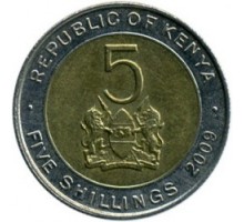 Кения 5 шиллингов 2005-2010