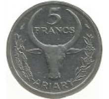 Мадагаскар 5 франков 1966-1989