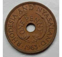 Родезия и Ньясаленд 1 пенни 1955-1963