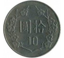 Тайвань 10 долларов 1981-2010
