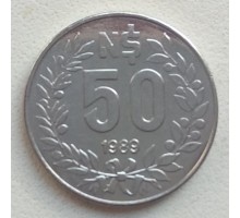 Уругвай 50 новых песо 1989