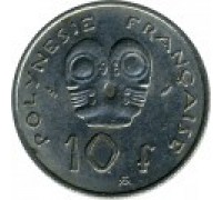 Французская Полинезия 10 франков 1972-2005