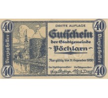 Австрия 40 геллеров 1920 Pachlarn Нотгельд