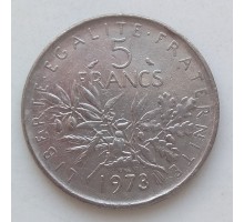 Франция 5 франков 1973
