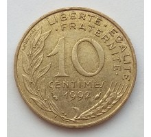 Франция 10 сантимов 1992