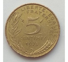 Франция 5 сантимов 1975