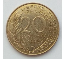Франция 20 сантимов 1993
