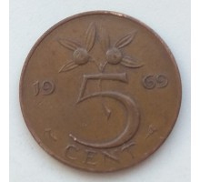 Нидерланды 5 центов 1969