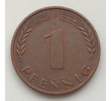 Германия (ФРГ) 1 пфеннинг 1968 D