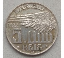 Бразилия 5000 рейс 1937 серебро