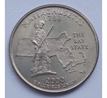 США 25 центов 2000. Штаты и территории. Массачусетс 