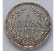 Болгария 2 лева 1882 серебро
