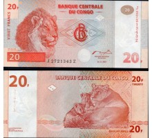 Конго 20 франков 1997