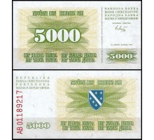 Босния и Герцеговина 5000 динар 1993