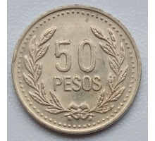 Колумбия 50 песо 2007-2012