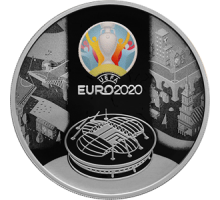 3 рубля 2021. Чемпионат Европы по футболу 2020 года (UEFA EURO 2020) серебро