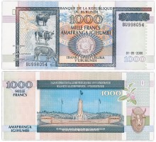 Бурунди 1000 франков 2006