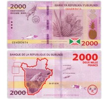 Бурунди 2000 франков 2018