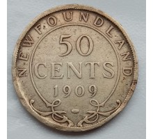 Ньюфаундленд 50 центов 1909 серебро