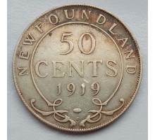 Ньюфаундленд 50 центов 1919 серебро