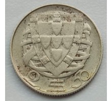 Португалия 2,5 эскудо 1942 серебро