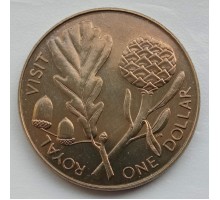 Новая Зеландия 1 доллар 1981. Королевский визит