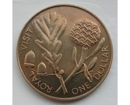 Новая Зеландия 1 доллар 1981. Королевский визит