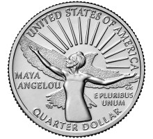США 25 центов 2022. Американские женщины - Майа Энджелоу