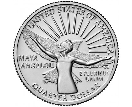 США 25 центов 2022. Американские женщины - Майа Энджелоу