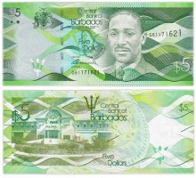 Барбадос 5 долларов 2013
