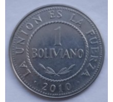 Боливия 1 боливиано 2010-2017