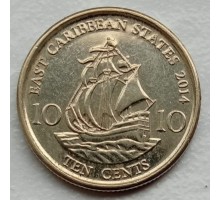 Восточные Карибы 10 центов 2009-2019