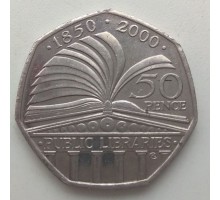 Великобритания 50 пенсов 2000. 150 лет публичной библиотеке