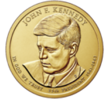 США 1 доллар 2015. 35 президент Джон Кеннеди
