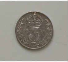 Великобритания 3 пенса 1916 серебро (1)