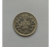Канада 5 центов 1902 серебро