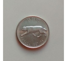 Канада 25 центов 1967 серебро