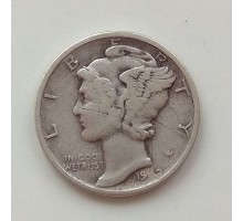 США 10 центов 1942 серебро