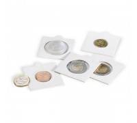 Холдеры для монет 17,5 мм самоклеющиеся белые Leuchtturm