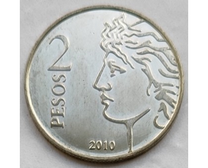 Аргентина 2 песо 2010. 75 лет Центральному банку Аргентины