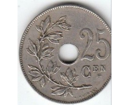 Бельгия 25 сантимов 1927 Belgie
