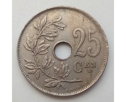 Бельгия 25 сантимов 1921 Belgie