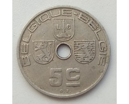 Бельгия 5 сантимов 1938 BELGIQUE - BELGIE