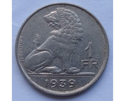 Бельгия 1 франк 1939 BELGIQUE - BELGIE